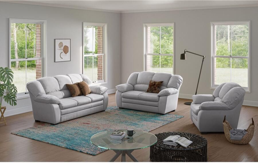 COTTA Zithoek Casino bankset 3-2-1 zitplaatsen woonkamer set 3-delig fauteuil 2-zits 2 5-zits hoge rugleuning (set 3-delig)