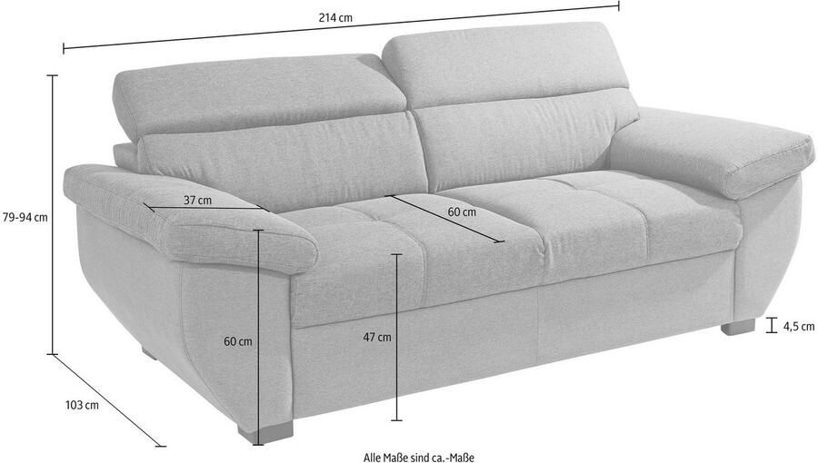COTTA 2 5-zitsbank Speedway Big-sofa met verstelbare rugleuning - Foto 4