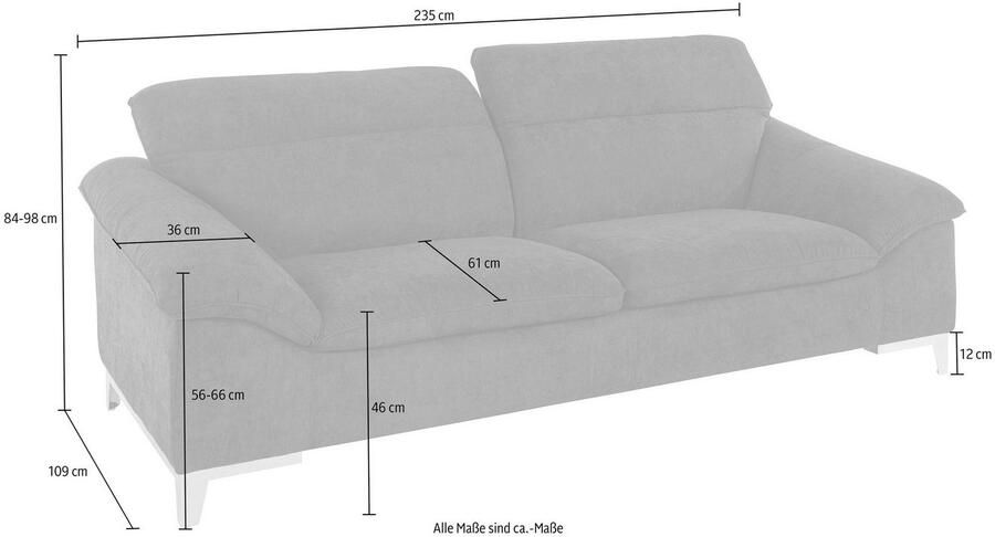 COTTA 2 5-zitsbank Teresa met verstelbaar hoofdeind - Foto 3