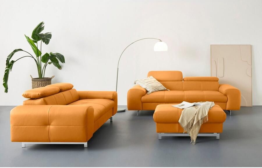 COTTA 2-zitsbank Chef 2-zitsbank met elegante stiksels bodemvrijheid 12 5 cm - Foto 5