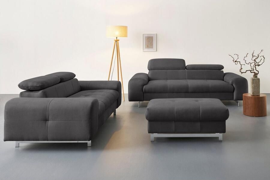 COTTA 2-zitsbank Chef 2-zitsbank met elegante stiksels bodemvrijheid 12 5 cm - Foto 5