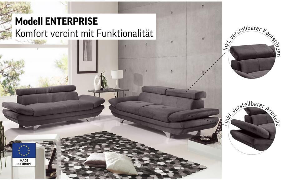 COTTA 2-zitsbank Enterprise Big-sofa met verstelbare armleuning en rugleuning - Foto 2