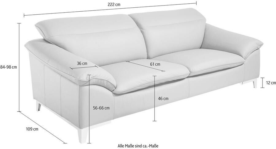 COTTA 2-zitsbank Teresa met verstelbaar hoofdeind