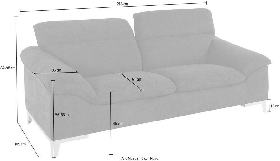 COTTA 2-zitsbank Teresa met verstelbaar hoofdeind - Foto 3