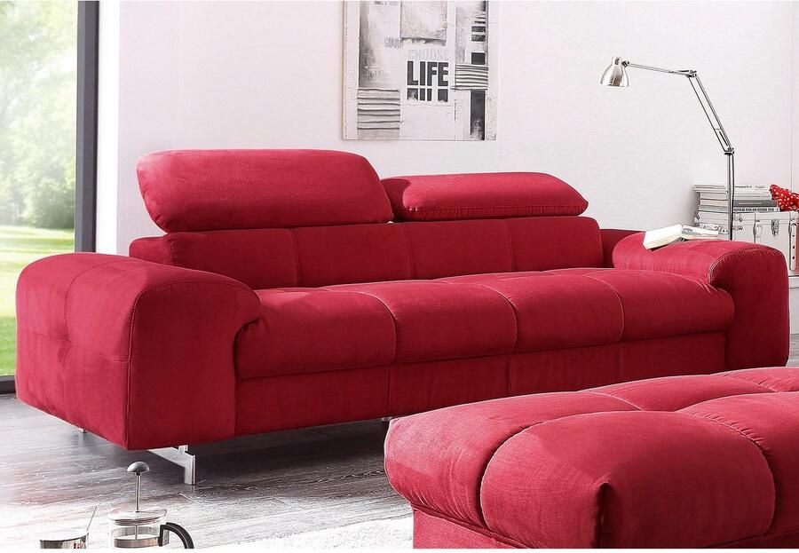 COTTA 3-zitsbank Chef Big-sofa met verstelbare rugleuning elegante metalen poten - Foto 5