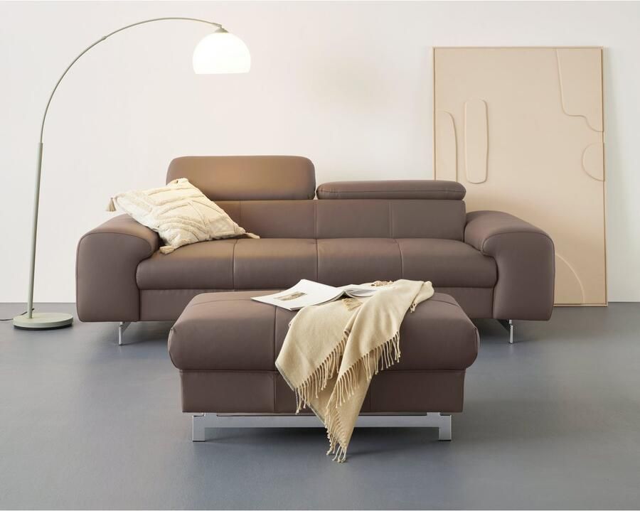 COTTA 3-zitsbank Chef Big-sofa met verstelbare rugleuning elegante metalen poten - Foto 2