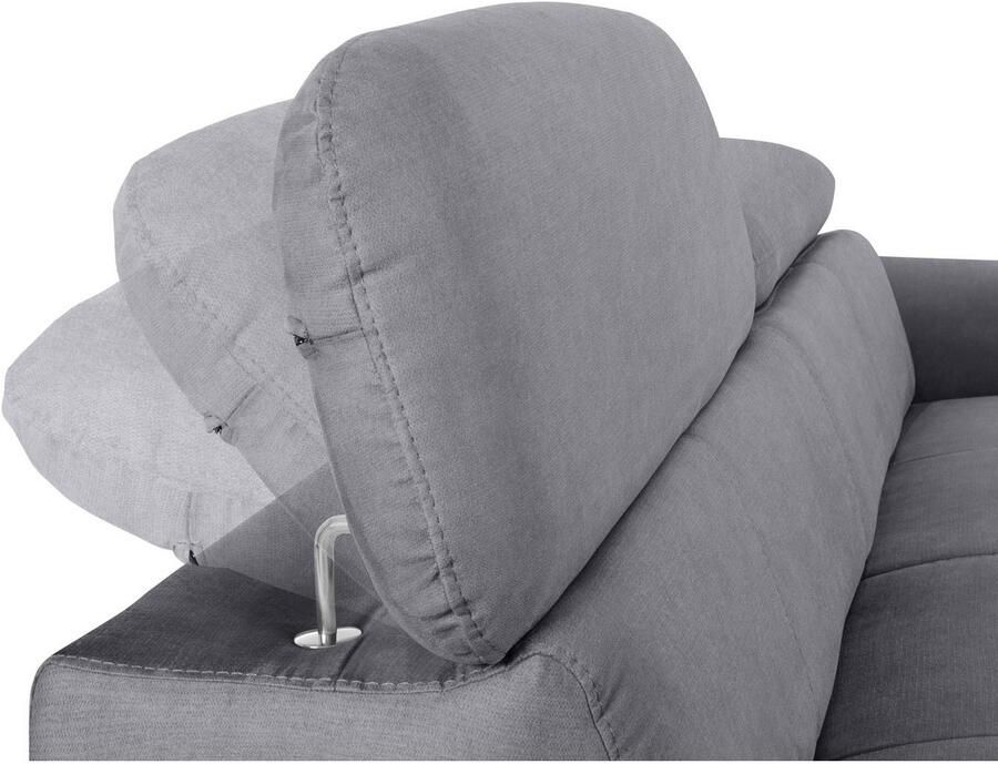 COTTA 3-zitsbank Chef Big-sofa met verstelbare rugleuning elegante metalen poten