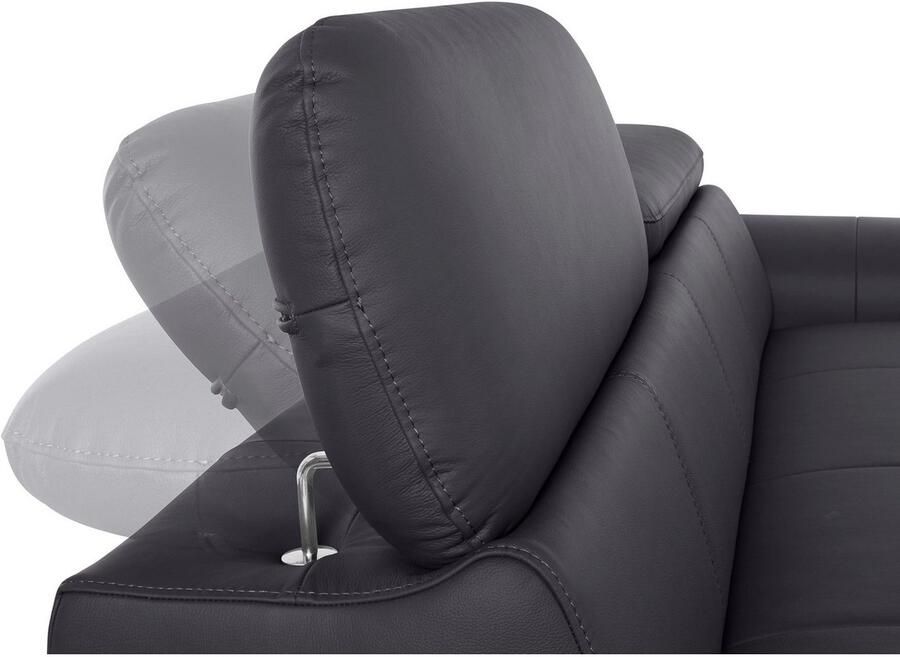 COTTA 3-zitsbank Chef Big-sofa met verstelbare rugleuning elegante metalen poten - Foto 2