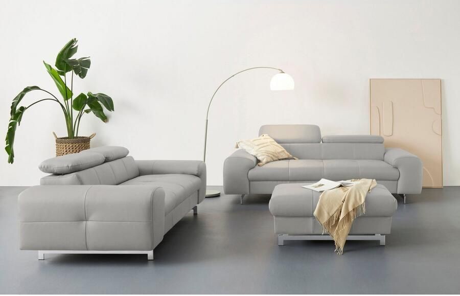 COTTA 3-zitsbank Chef Big-sofa met verstelbare rugleuning elegante metalen poten - Foto 5