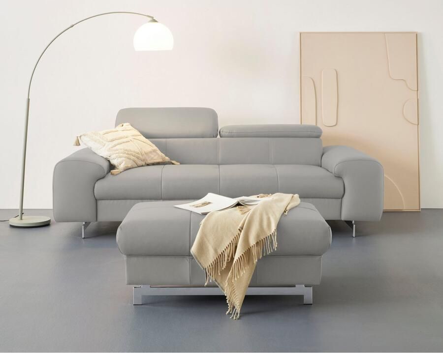 COTTA 3-zitsbank Chef Big-sofa met verstelbare rugleuning elegante metalen poten - Foto 2