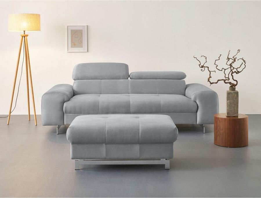 COTTA 3-zitsbank Chef Big-sofa met verstelbare rugleuning elegante metalen poten - Foto 3