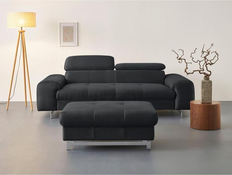 COTTA 3-zitsbank Chef Big-sofa met verstelbare rugleuning elegante metalen poten - Foto 3