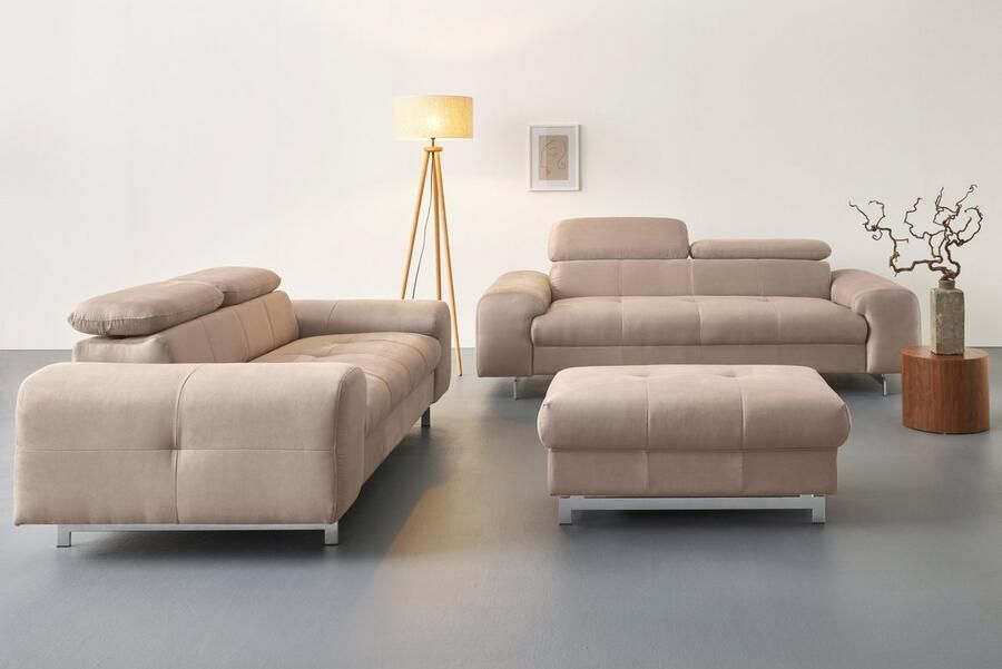 COTTA 2-zitsbank Chef 2-zitsbank met elegante stiksels bodemvrijheid 12 5 cm - Foto 5