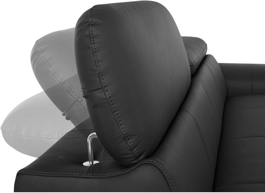 COTTA 3-zitsbank Chef Big-sofa met verstelbare rugleuning elegante metalen poten - Foto 2