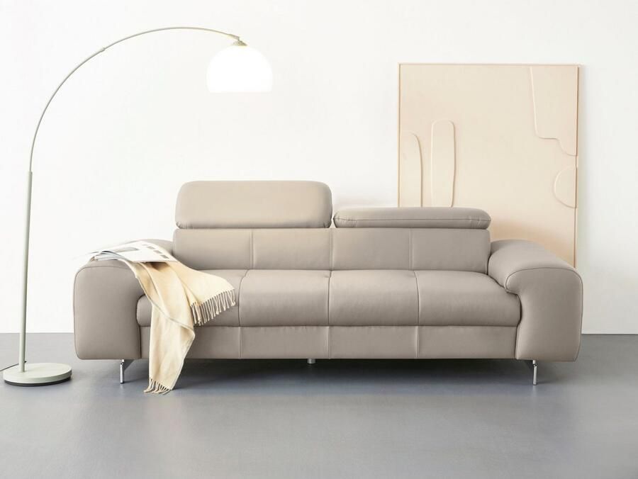 COTTA 3-zitsbank Chef Big-sofa met verstelbare rugleuning elegante metalen poten - Foto 2
