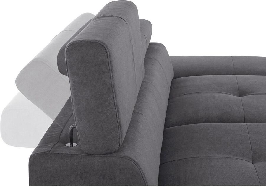 COTTA 3-zitsbank Enterprise Big-sofa met verstelbare armleuning en rugleuning