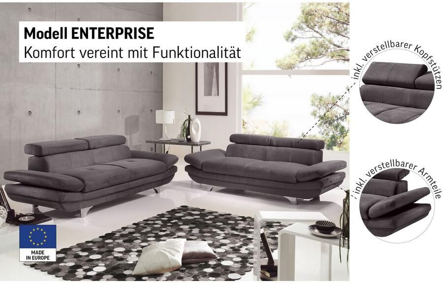 COTTA 3-zitsbank Enterprise Big-sofa met verstelbare armleuning en rugleuning - Foto 2