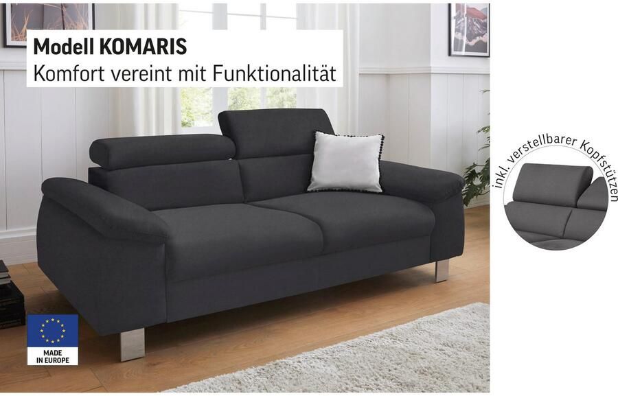 COTTA 3-zitsbank Komaris met verstelbaar hoofdeind