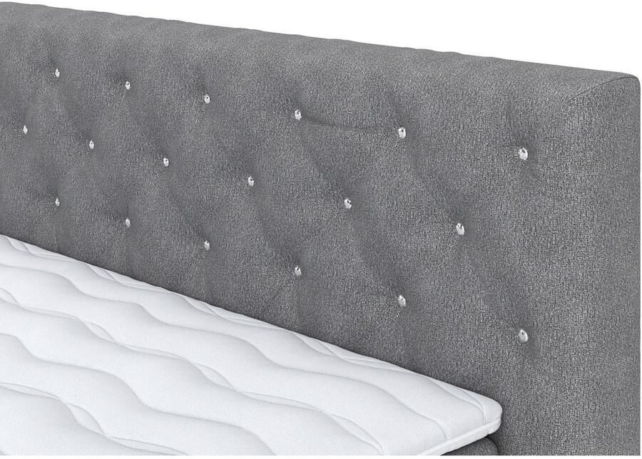 COTTA Boxspring Castlerock met strass-steentjes in het hoofdeinde incl. topper