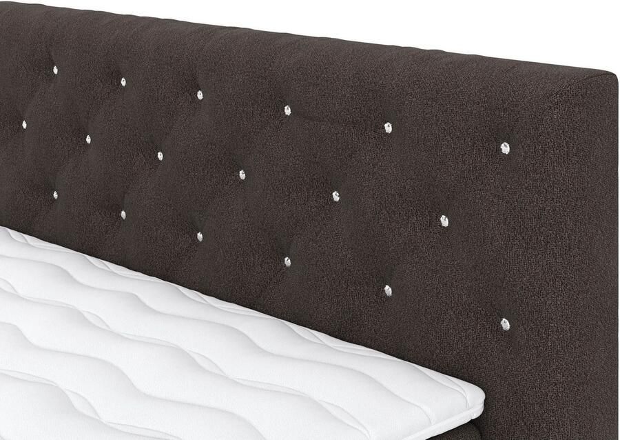 COTTA Boxspring Castlerock met strass-steentjes in het hoofdeinde incl. topper