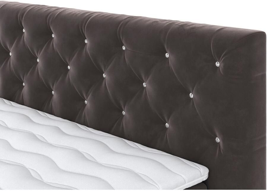 COTTA Boxspring Castlerock met strass-steentjes in het hoofdeinde incl. topper