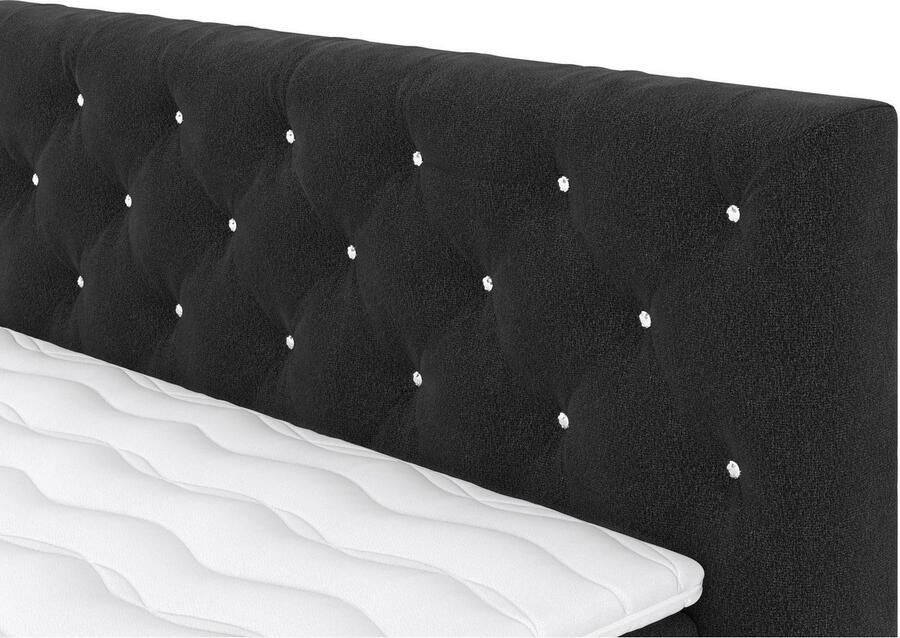 COTTA Boxspring Castlerock met strass-steentjes in het hoofdeinde incl. topper