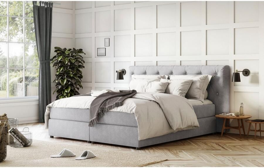 COTTA Boxspring Castlerock met strass-steentjes in het hoofdeinde incl. topper - Foto 4