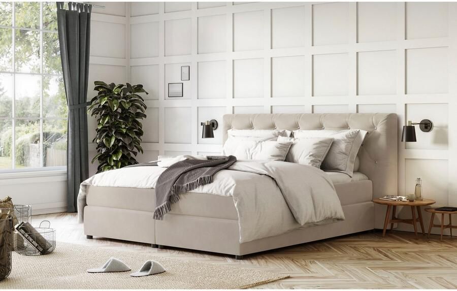 COTTA Boxspring Castlerock met strass-steentjes in het hoofdeinde incl. topper - Foto 4