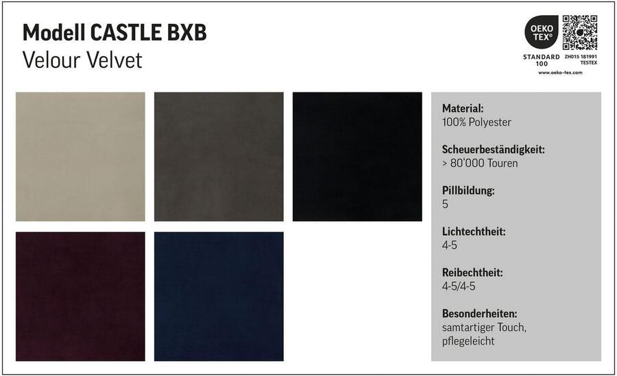 COTTA Boxspring Castlerock met strass-steentjes in het hoofdeinde incl. topper - Foto 6