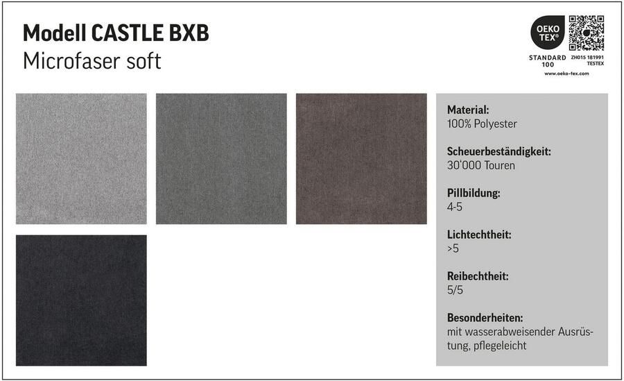 COTTA Boxspring Castlerock met strass-steentjes in het hoofdeinde incl. topper - Foto 6