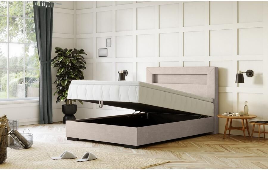 COTTA Boxspring Kelly uitgerust met led-licht incl. bedlade - Foto 3