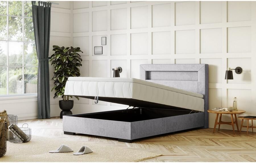 COTTA Boxspring Kelly uitgerust met led-licht incl. bedlade - Foto 3