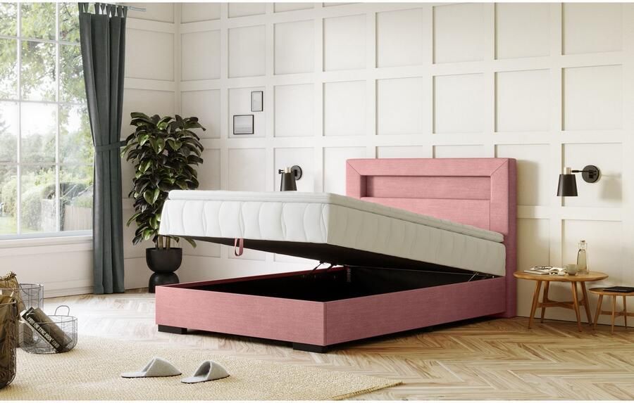COTTA Boxspring Kelly uitgerust met led-licht incl. bedlade - Foto 3