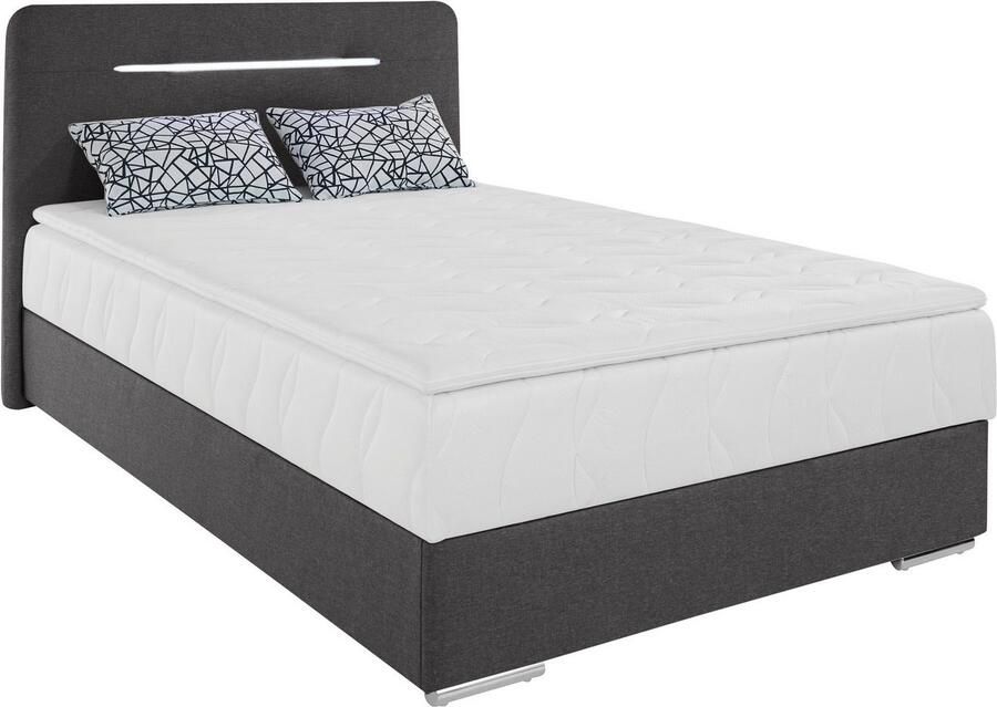 COTTA Boxspring Lighstar inclusief ledverlichting topmatras bedkist en sierkussen - Foto 3