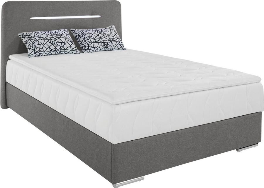 COTTA Boxspring Lighstar inclusief ledverlichting topmatras bedkist en sierkussen - Foto 3