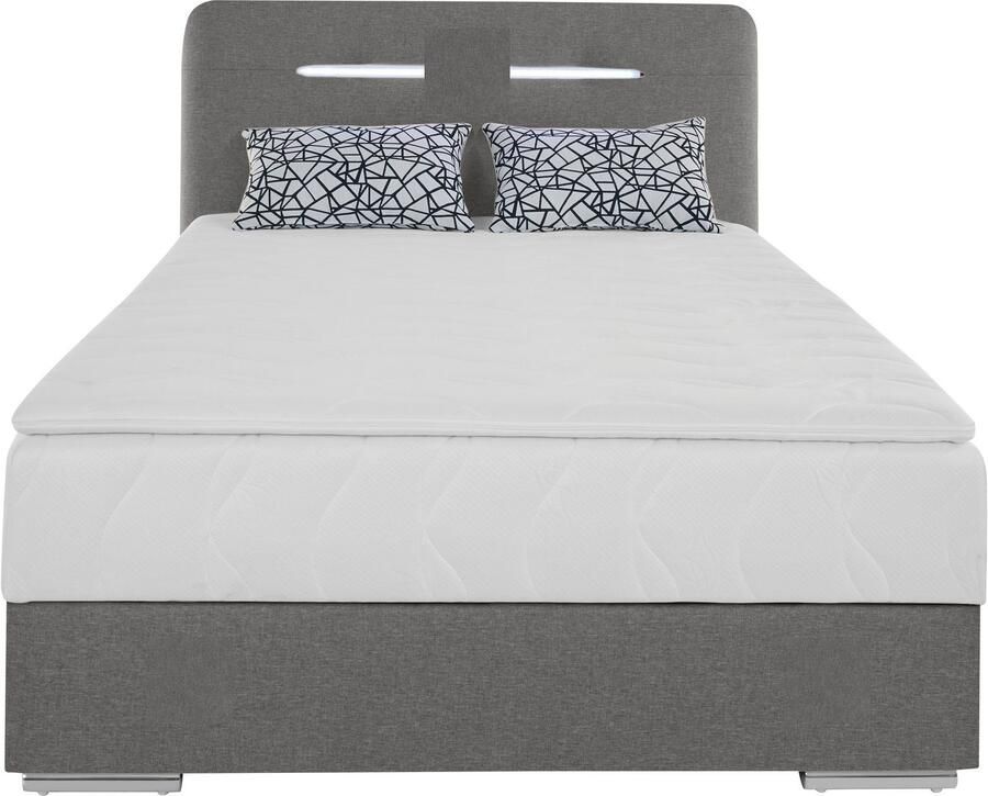 COTTA Boxspring Lighstar inclusief ledverlichting topmatras bedkist en sierkussen - Foto 2