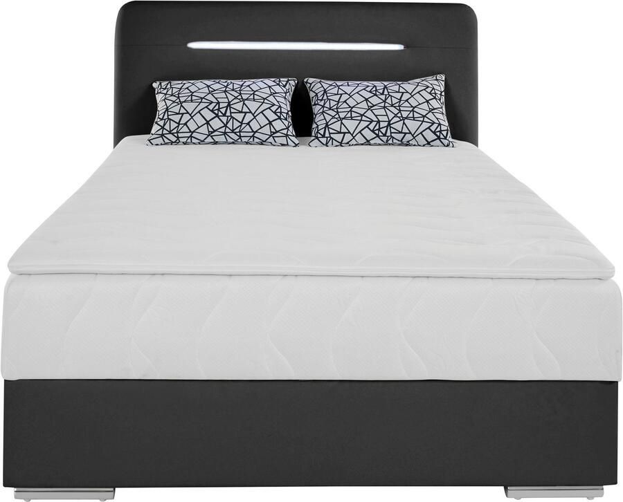 COTTA Boxspring Lighstar inclusief ledverlichting topmatras bedkist en sierkussen - Foto 2