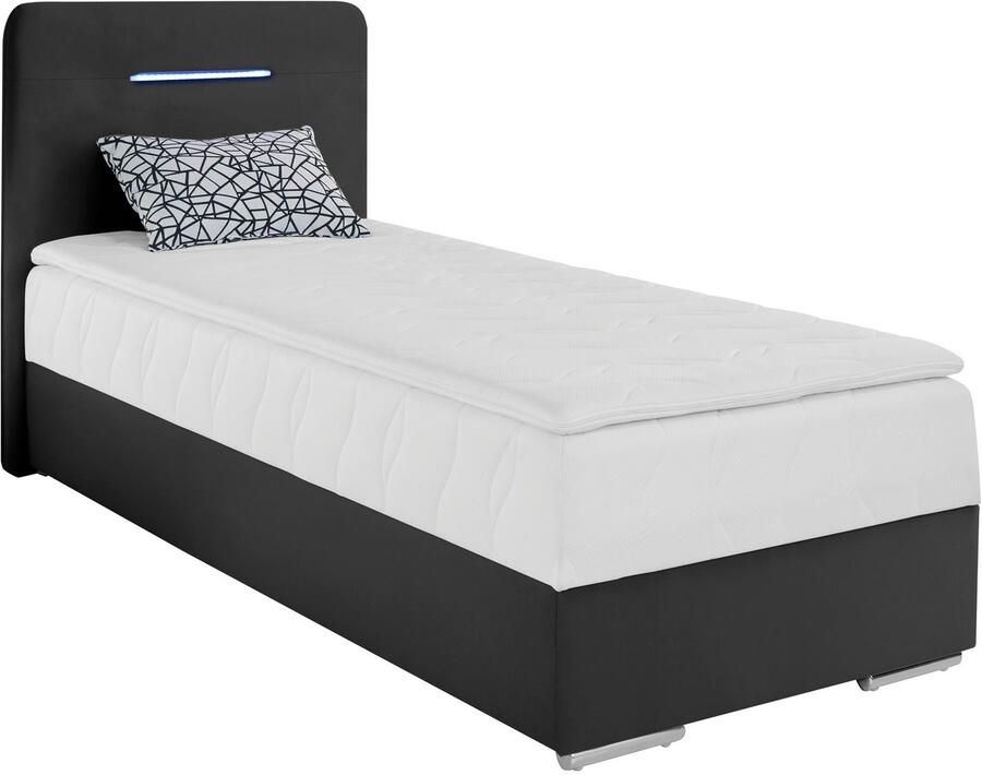 COTTA Boxspring Lighstar inclusief ledverlichting topmatras bedkist en sierkussen - Foto 3