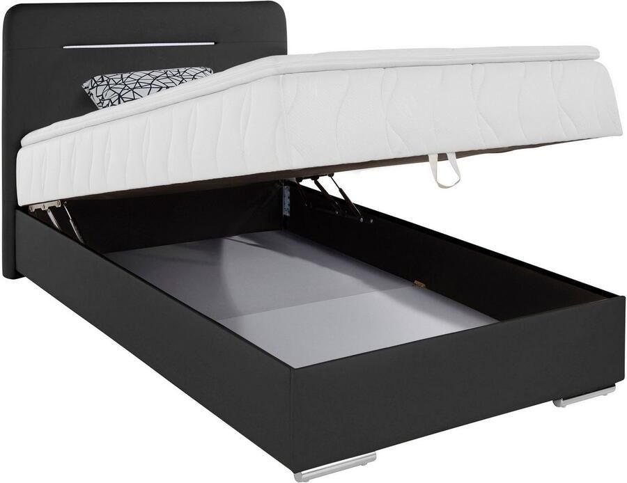 COTTA Boxspring Lighstar inclusief ledverlichting topmatras bedkist en sierkussen - Foto 3