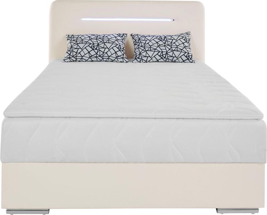 COTTA Boxspring Lighstar inclusief ledverlichting topmatras bedkist en sierkussen