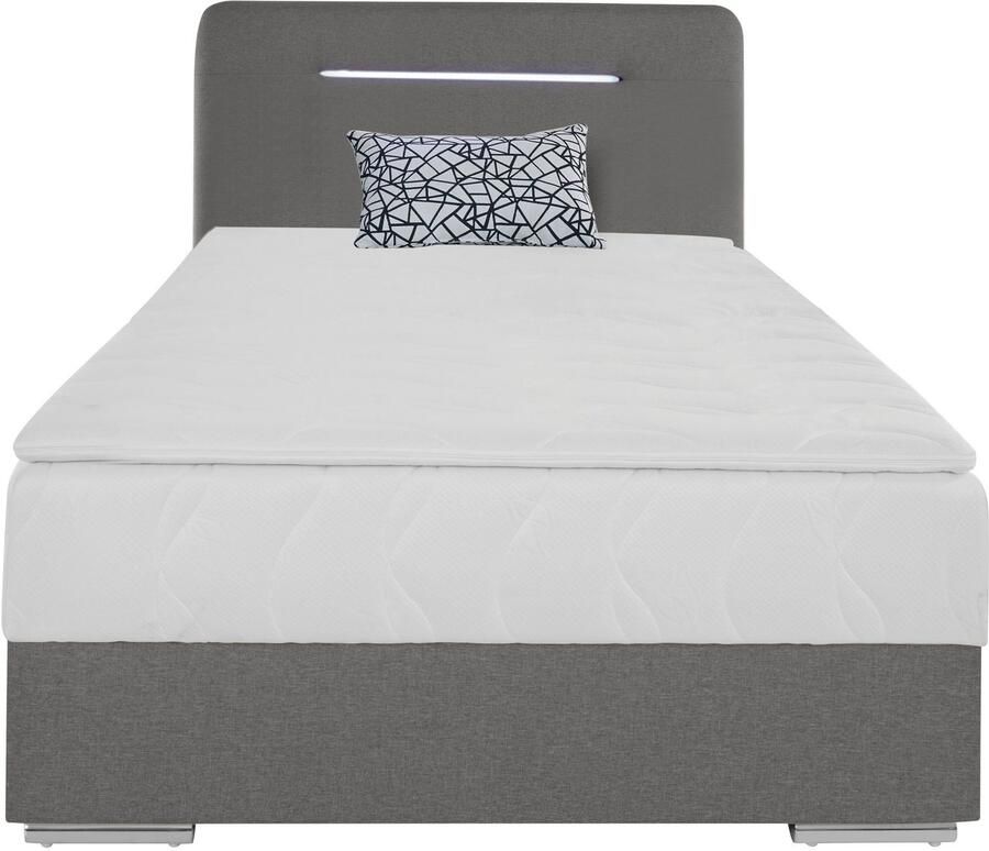 COTTA Boxspring Lighstar inclusief ledverlichting topmatras bedkist en sierkussen