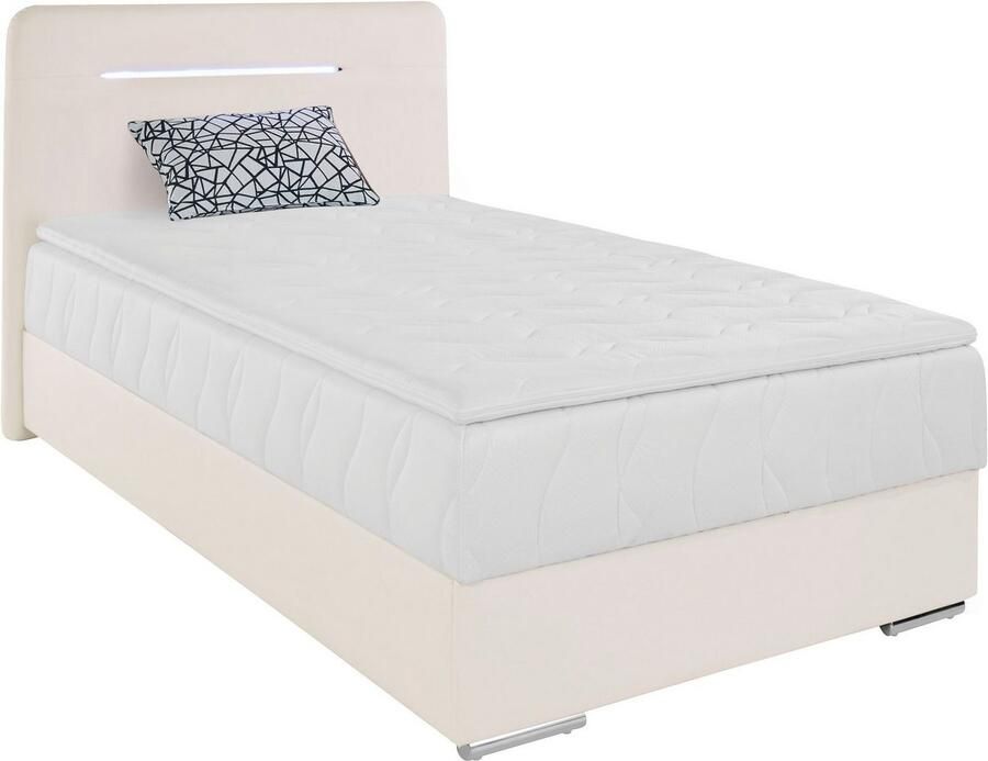 COTTA Boxspring Lighstar inclusief ledverlichting topmatras bedkist en sierkussen - Foto 3