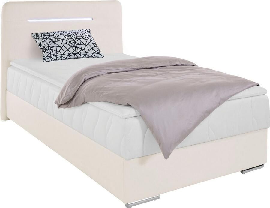 COTTA Boxspring Lighstar inclusief ledverlichting topmatras bedkist en sierkussen - Foto 4