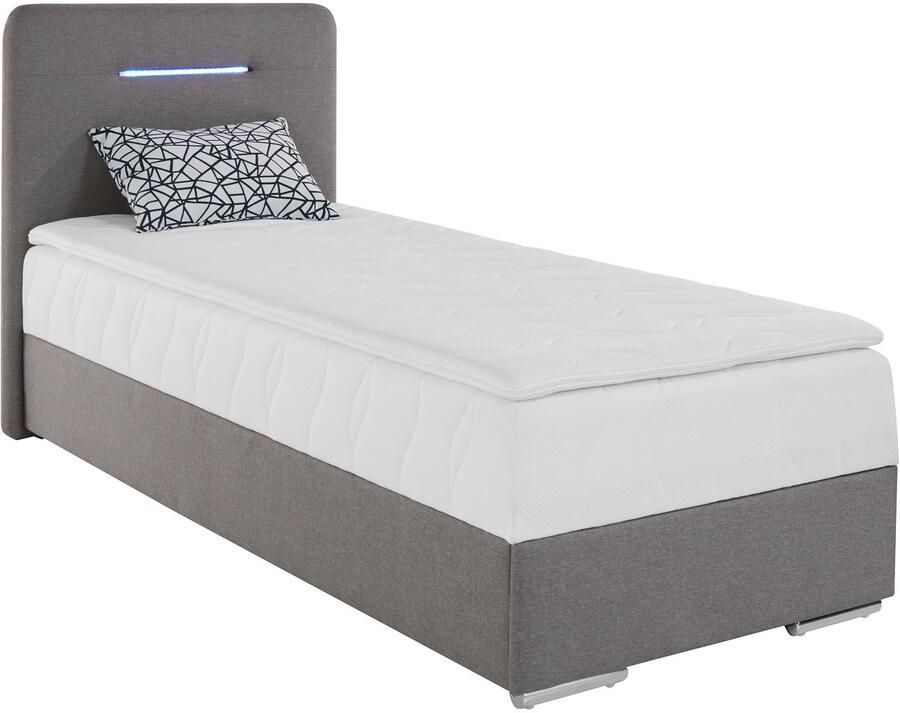 COTTA Boxspring Lighstar inclusief ledverlichting topmatras bedkist en sierkussen - Foto 2