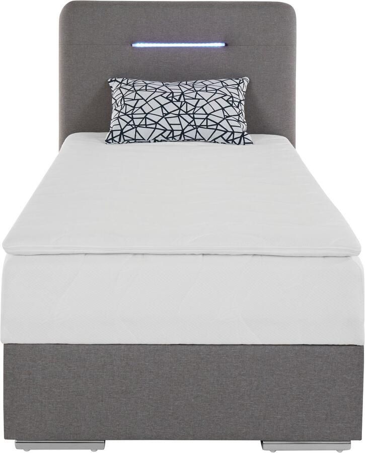 COTTA Boxspring Lighstar inclusief ledverlichting topmatras bedkist en sierkussen - Foto 2