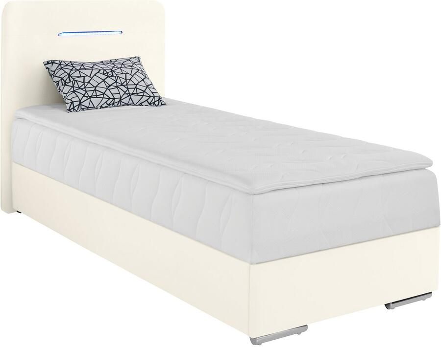 COTTA Boxspring Lighstar inclusief ledverlichting topmatras bedkist en sierkussen - Foto 4