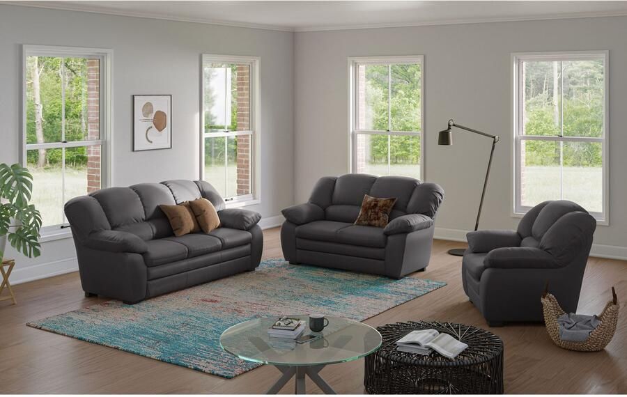 COTTA Zithoek Casino bankset 3-2-1 zitplaatsen woonkamer set 3-delig fauteuil 2-zits 2 5-zits hoge rugleuning (set 3-delig)