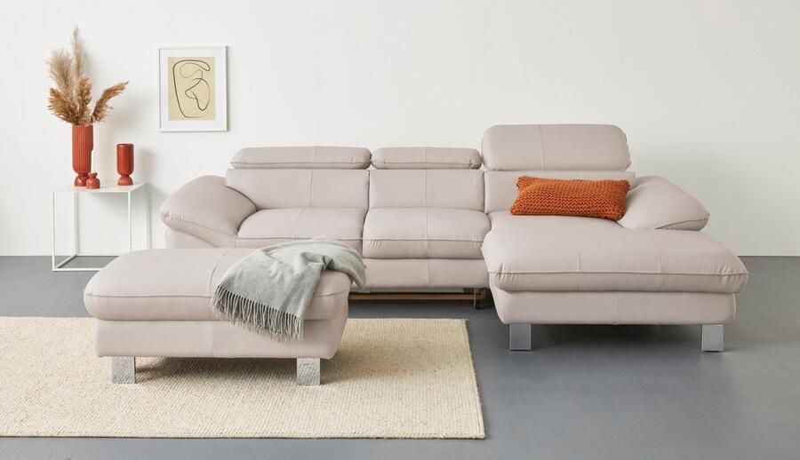 COTTA Hoekbank Driver L-vorm met verstelbaar hoofdeind naar keuze met slaapfunctie & bedkist - Foto 4