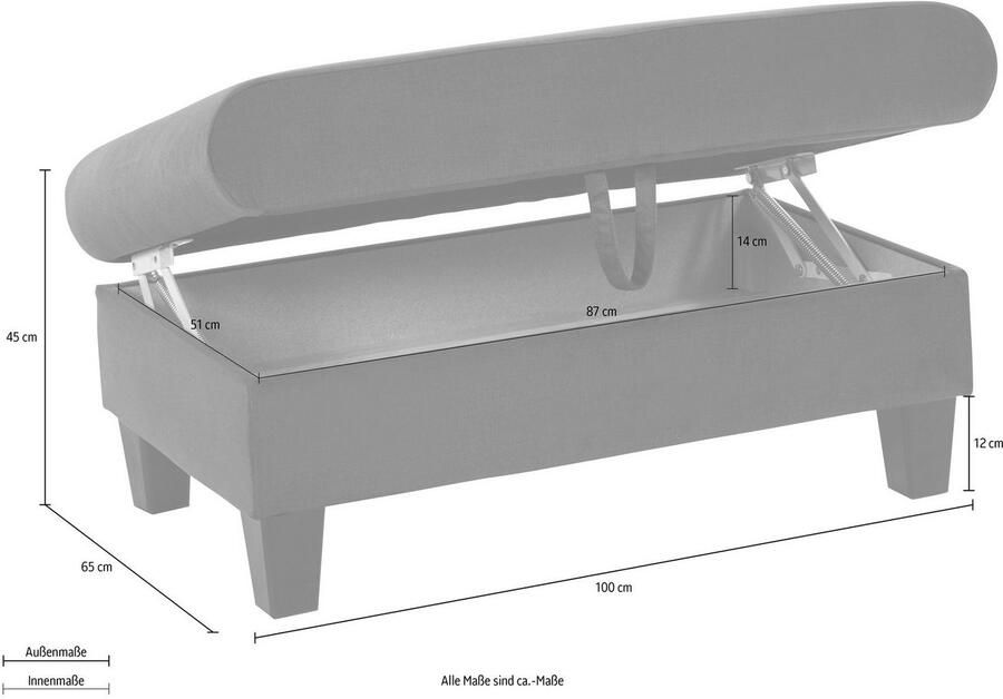 COTTA Hocker met bergruimte Morven met bergruimte - Foto 3