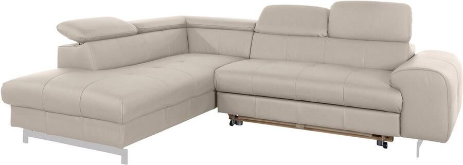 COTTA Hoekbank Chef L-vorm met hoofdbordverstelling edele metalen slede optioneel met slaapfunctie - Foto 11